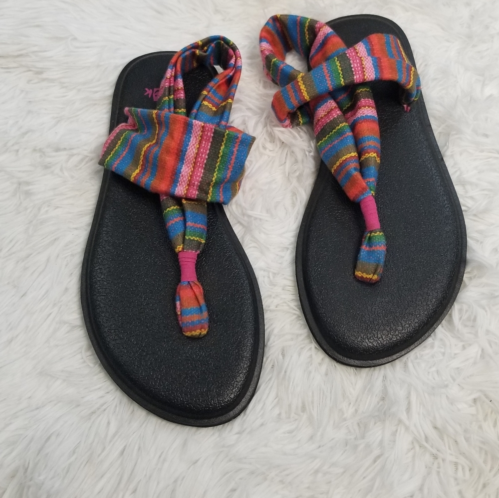 Sanuk Yoga Mat Multicolored Sandals Size 4/5